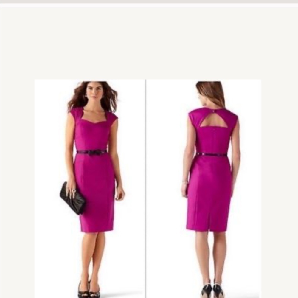 White House Black Market Fuchsia Midi Dress